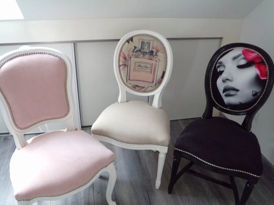 Chaises retapissées par Stephcréa